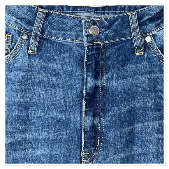 Rebecca Minkoff High Waist Stretch‎ Wide Leg Jeans Indigo Cotton Blend Sz 10 - Picture 2 of 9